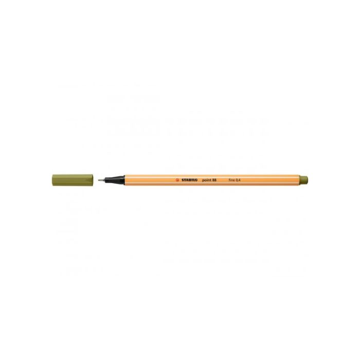 Rotulador Punta Fina Point 88 0.4Mm Verde Barro Stabilo 88/37 1 Rotulador Punta Fina Point 88 0.4Mm Verde Barro Stabilo 88/37 1