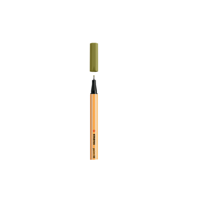 Rotulador Punta Fina Point 88 0.4Mm Verde Barro Stabilo 88/37 10 unidades Rotulador Punta Fina Point 88 0.4Mm Verde Barro Stabilo 88/37 10 unidades