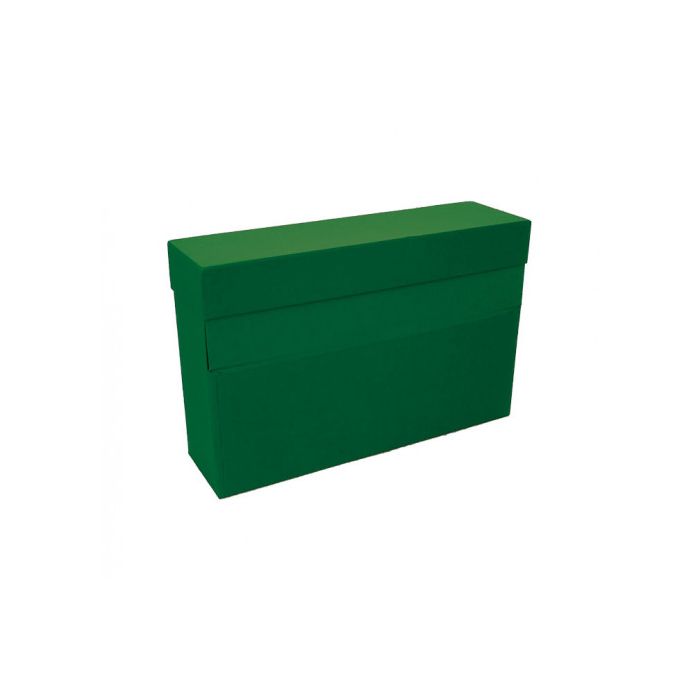 Mariola Caja de transferencia cartón forrado con tela geltex a4 verde