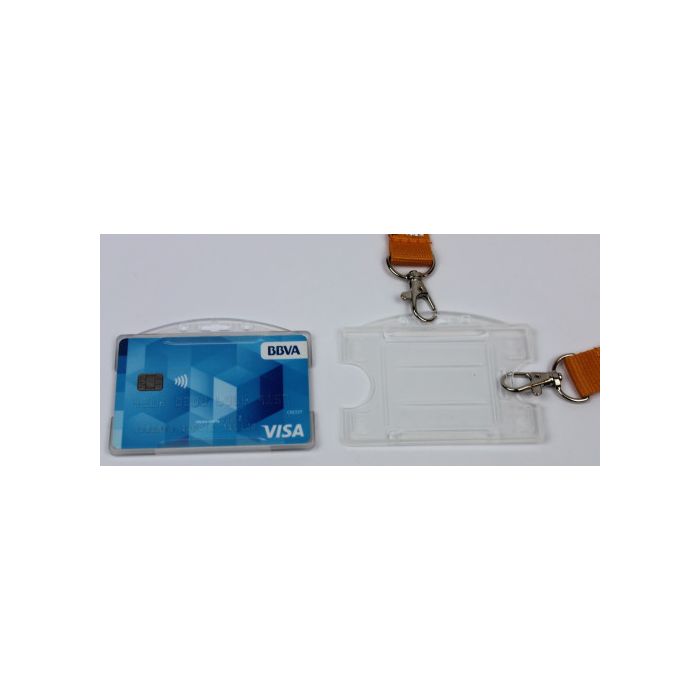 Pack 100 Porta-Tarjetas Plastico Rigido 90X57 Doble Posicion Iberplas 147570100