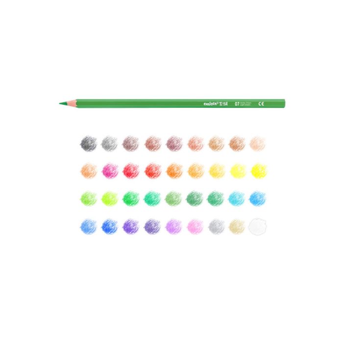 Tubo 36 Unidades Lápices de Colores Hexagonales + Sacapuntas Carioca 43342 1
