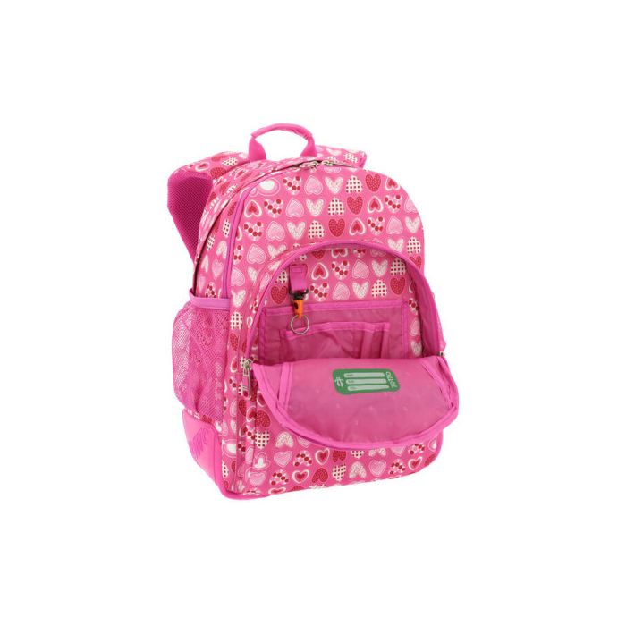 Mochila Crayoles Refuerzo Caucho+Bolsillos Rosa/Corazones Totto MA04ECO029-1710N-1I3 4