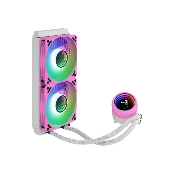 Aerocool NMIRAGEL240PK, Refrigeración Líquida CPU, 2 Ventiladores 12cm ARGB, TDP 400W, Rosa 3