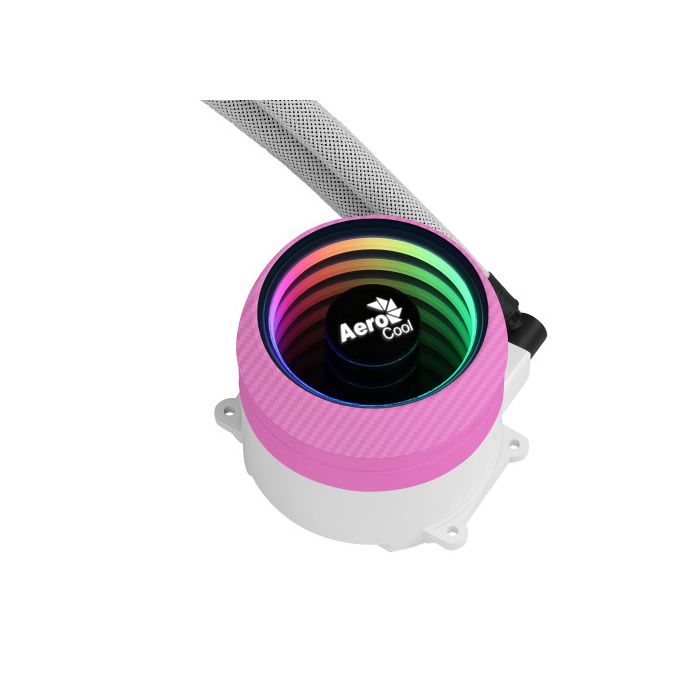 Aerocool NMIRAGEL240PK, Refrigeración Líquida CPU, 2 Ventiladores 12cm ARGB, TDP 400W, Rosa 4