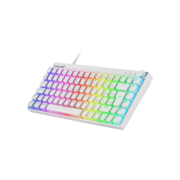 Mars Gaming MKCLOUD Teclado Inalámbrico RGB Blanco Switch Azul Portugués 5