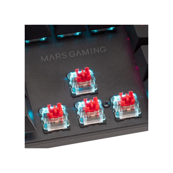 Mars Gaming MK422 Negro Teclado Gaming RGB Switch Mecánico Azul Idioma Portugués