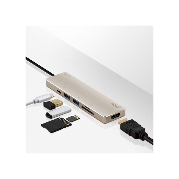 ATEN Docking station compacta USB-C multipuerto con power pass-through 3