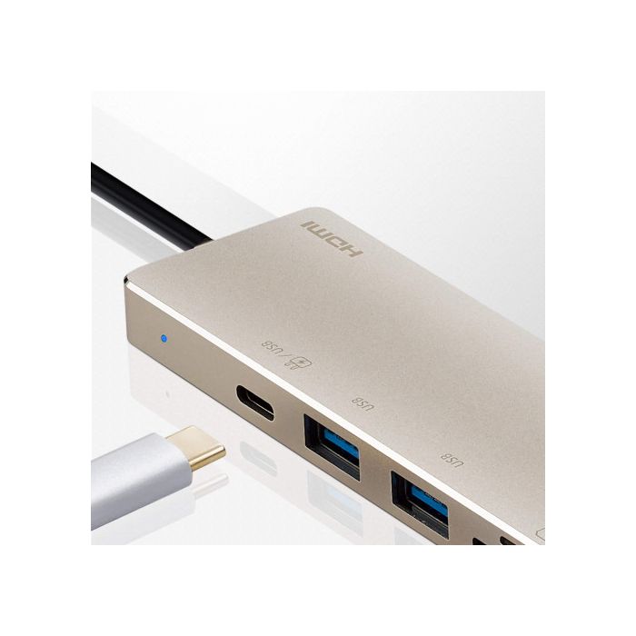 ATEN Docking station compacta USB-C multipuerto con power pass-through 7