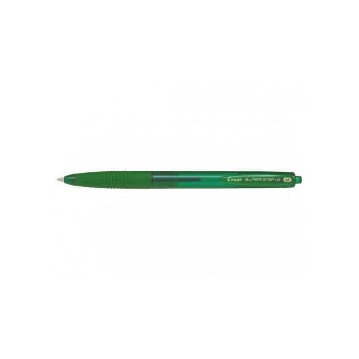 PILOT Boligrafo retractil Supergrip G tinta aceite trazo 0,4mm verde