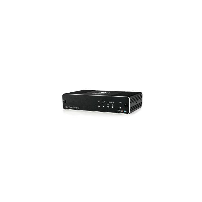 Kramer 676R Receptor AV Fibra HDMI 4K@60Hz (4:4:4) Extensor Ultra Alcance hasta 33km con SFP+ Multimodo Negro