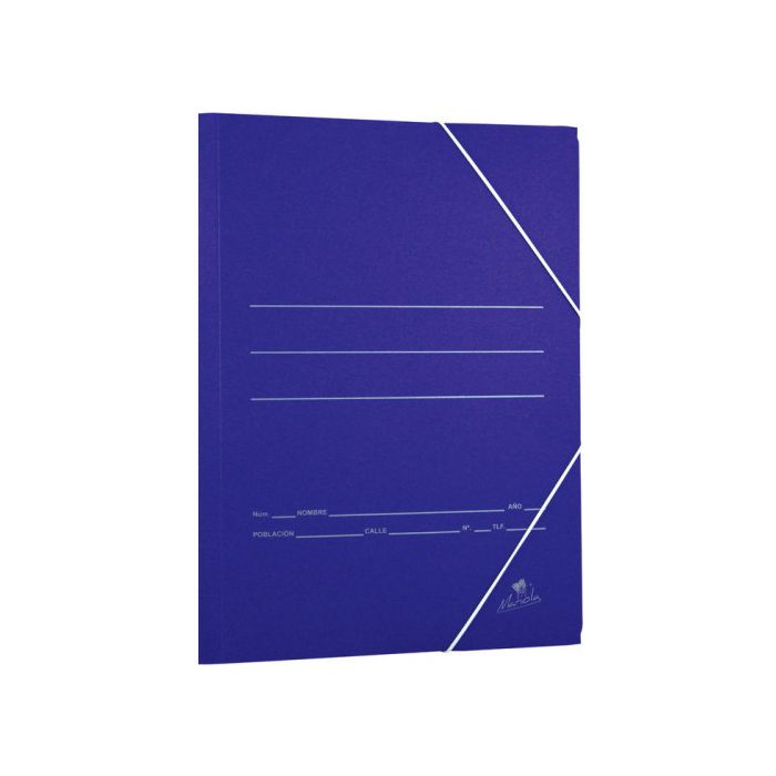 Carpeta Carton Azul 500 Gr./M2. Folio Goma Sencilla Mariola 1080