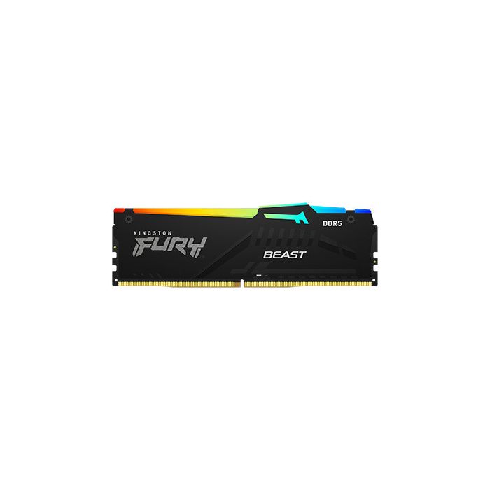 Memoria RAM Kingston FURY Beast RGB 8GB/ DDR5/ 6000MHz/ 1.35V/ CL36/ DIMM