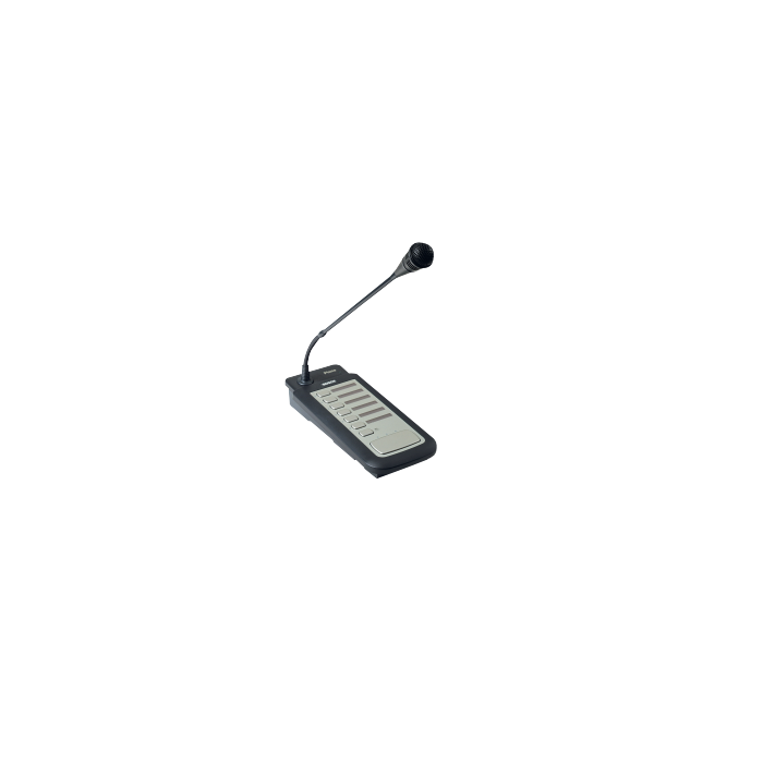 BOSCH LBB1956/00 Estación de Llamada con 6 Zonas - Indicadores LED, Alimentación CC 24V, Negro/Plata