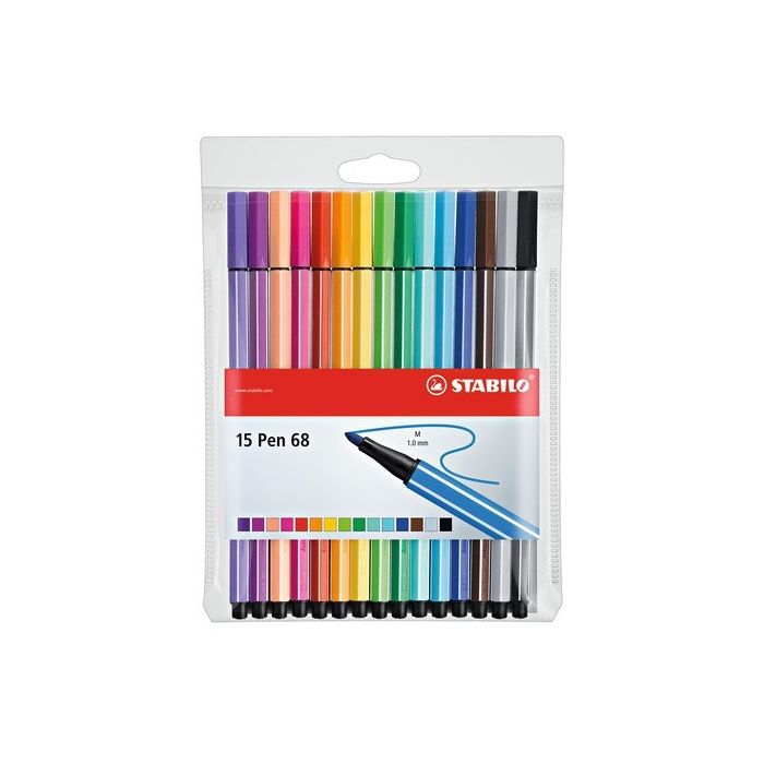 Set de Rotuladores Stabilo Pen 68 Standard + Neon 15 Piezas Multicolor