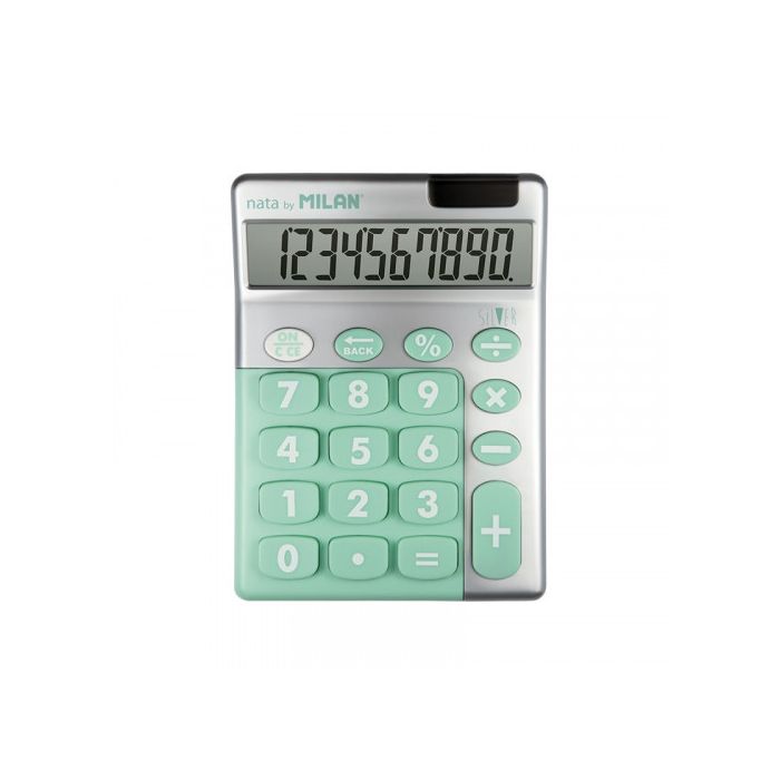 Caja expositora 6 calculadoras silver 10 dígitos milan colores/modelos surtidos 1