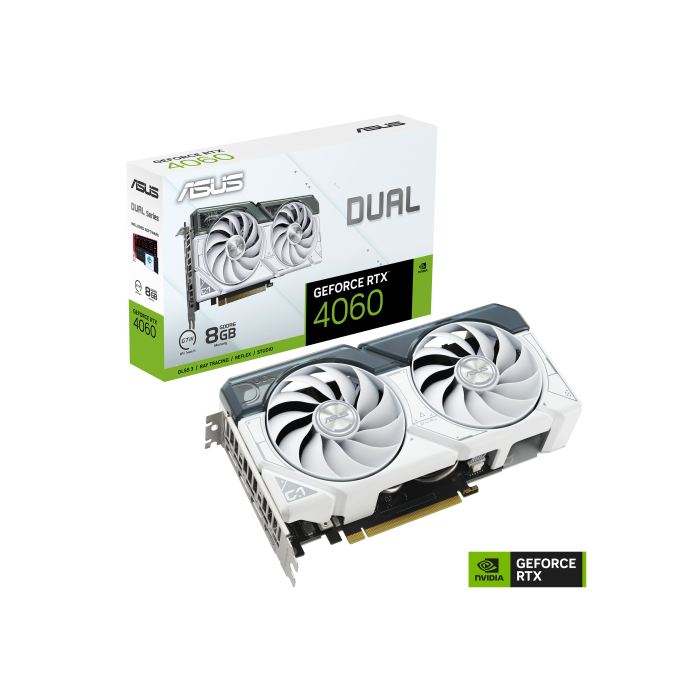 ASUS Dual -RTX4060-8G-WHITE NVIDIA GeForce RTX­ 4060 8 GB GDDR6