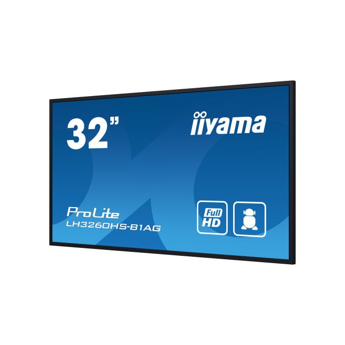 iiyama PROLITE Pizarra de caballete digital 80 cm (31.5") LED Wifi 500 cd / m² Full HD Negro Procesador incorporado Android 11 24/7 1