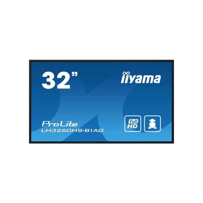 iiyama PROLITE Pizarra de caballete digital 80 cm (31.5") LED Wifi 500 cd / m² Full HD Negro Procesador incorporado Android 11 24/7 5