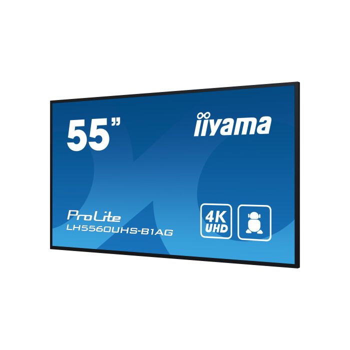 iiyama PROLITE Pizarra de caballete digital 139,7 cm (55") LED Wifi 500 cd / m² 4K Ultra HD Negro Procesador incorporado Android 11 24/7 1