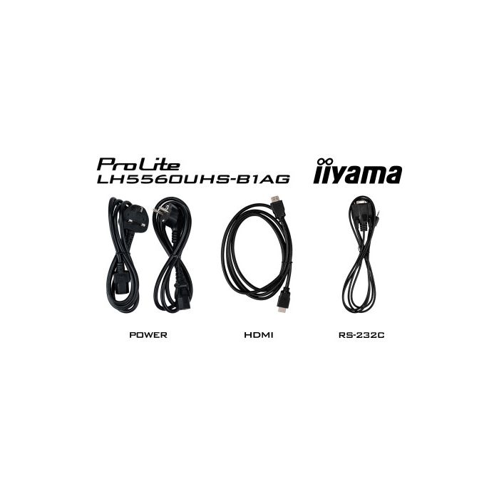 iiyama PROLITE Pizarra de caballete digital 139,7 cm (55") LED Wifi 500 cd / m² 4K Ultra HD Negro Procesador incorporado Android 11 24/7 3