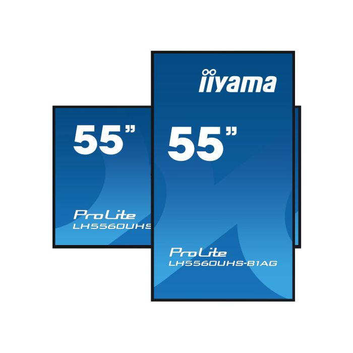 iiyama PROLITE Pizarra de caballete digital 139,7 cm (55") LED Wifi 500 cd / m² 4K Ultra HD Negro Procesador incorporado Android 11 24/7 6