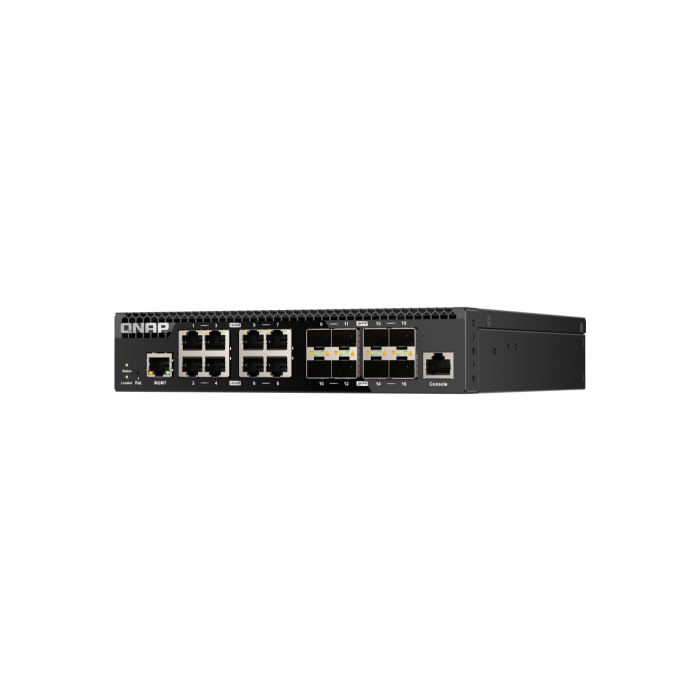 QNAP QSW-M3216R-8S8T switch Gestionado L2/L3 10G Ethernet (100/1000/10000) 1U Negro 1