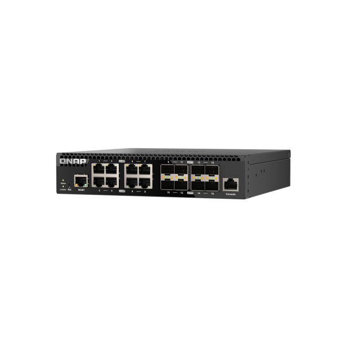 QNAP QSW-M3216R-8S8T switch Gestionado L2/L3 10G Ethernet (100/1000/10000) 1U Negro 3