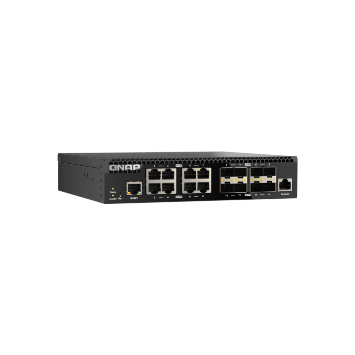 QNAP QSW-M3216R-8S8T switch Gestionado L2/L3 10G Ethernet (100/1000/10000) 1U Negro 4