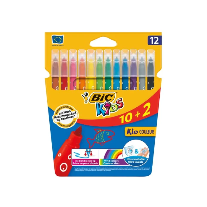 Estuche Rotuladores Formato Especial 12 Uds Kid Couleur BIC 9246623