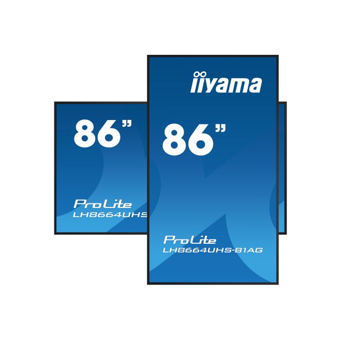 iiyama PROLITE Pizarra de caballete digital 2,18 m (86") LED Wifi 500 cd / m² 4K Ultra HD Negro Procesador incorporado Android 11 24/7 3