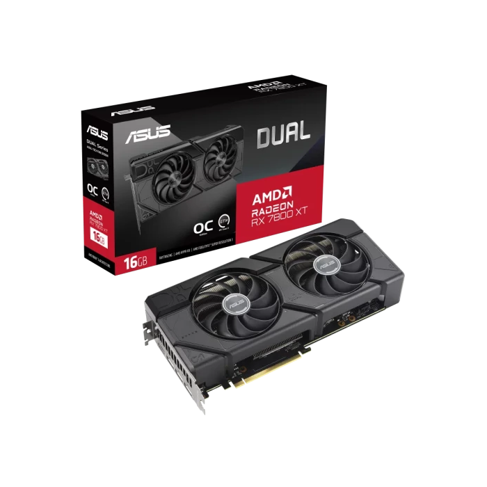 ASUS Dual -RX7800XT-O16G AMD Radeon RX 7800 XT 16 GB GDDR6 12