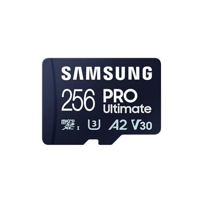 Samsung Tarjeta de Memoria microSDXC PRO Ultimate 256GB con Lector (CL10) - Ideal para Grabación 4K y Full HD de Alta Velocidad