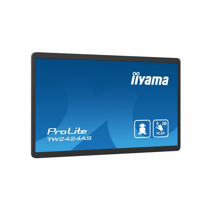 iiyama TW2424AS-B1 pantalla de señalización Pantalla plana para señalización digital 60,5 cm (23.8") Wifi 250 cd / m² 4K Ultra HD Negro Pantalla táctil Procesador incorporado Android 24/7 3