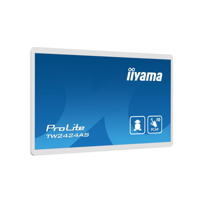 iiyama TW2424AS-W1 pantalla de señalización Pantalla plana para señalización digital 60,5 cm (23.8") Wifi 250 cd / m² 4K Ultra HD Negro Pantalla táctil Procesador incorporado Android 24/7 2