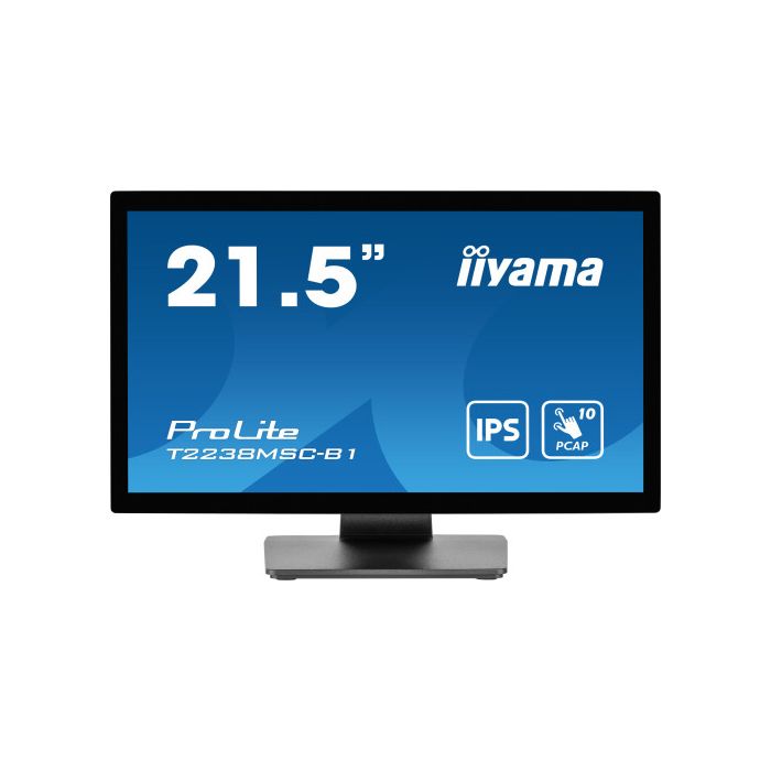 iiyama ProLite T2238MSC-B1 pantalla para PC 54,6 cm (21.5") 1920 x 1080 Pixeles Full HD LED Pantalla táctil Negro