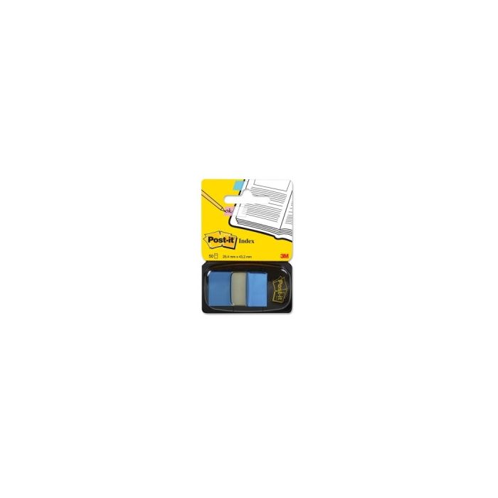 Blister Dispensador 50 Marcadores Index Azul Brillante 25,4X43,2Mm 680-23 Post-It 7000144930