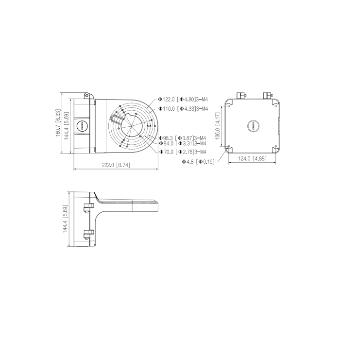 Dahua Technology DH-PFB206W cámaras de seguridad y montaje para vivienda Monte 3 Dahua Technology DH-PFB206W cámaras de seguridad y montaje para vivienda Monte 3