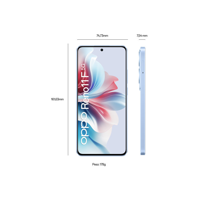 OPPO Reno 11 F 17 cm (6.7") SIM doble Android 14 5G USB Tipo C 8 GB 256 GB 5000 mAh Azul 2