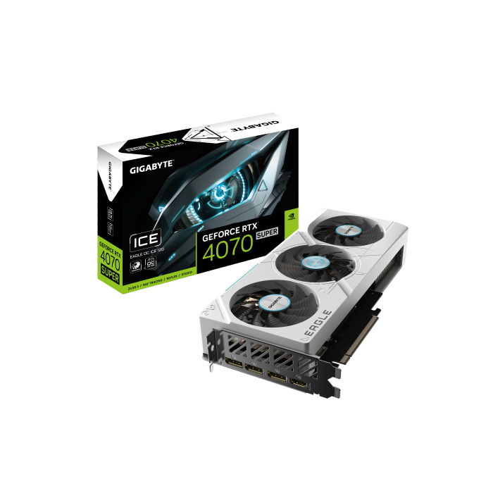 Gigabyte EAGLE GeForce RTX 4070 SUPER OC ICE NVIDIA 12 GB GDDR6X 8