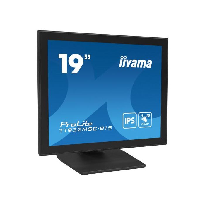 iiyama ProLite T1932MSC-B1S pantalla para PC 48,3 cm (19") 1280 x 1024 Pixeles Full HD LED Pantalla táctil Mesa Negro 1