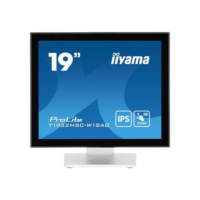 iiyama ProLite T1932MSC-W1SAG pantalla para PC 48,3 cm (19") 1280 x 1024 Pixeles Full HD LED Pantalla táctil Mesa Blanco iiyama ProLite T1932MSC-W1SAG pantalla para PC 48,3 cm (19") 1280 x 1024 Pixeles Full HD LED Pantalla táctil Mesa Blanco