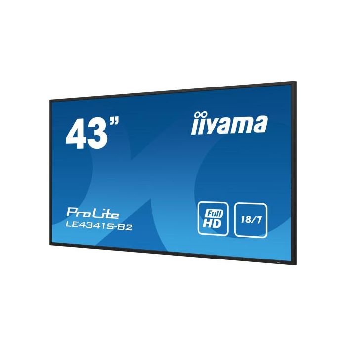 iiyama PROLITE LE4341S-B2 Pantalla plana para señalización digital 108 cm (42.5") LCD 350 cd / m² Full HD Negro 18/7 11 iiyama PROLITE LE4341S-B2 Pantalla plana para señalización digital 108 cm (42.5") LCD 350 cd / m² Full HD Negro 18/7 11