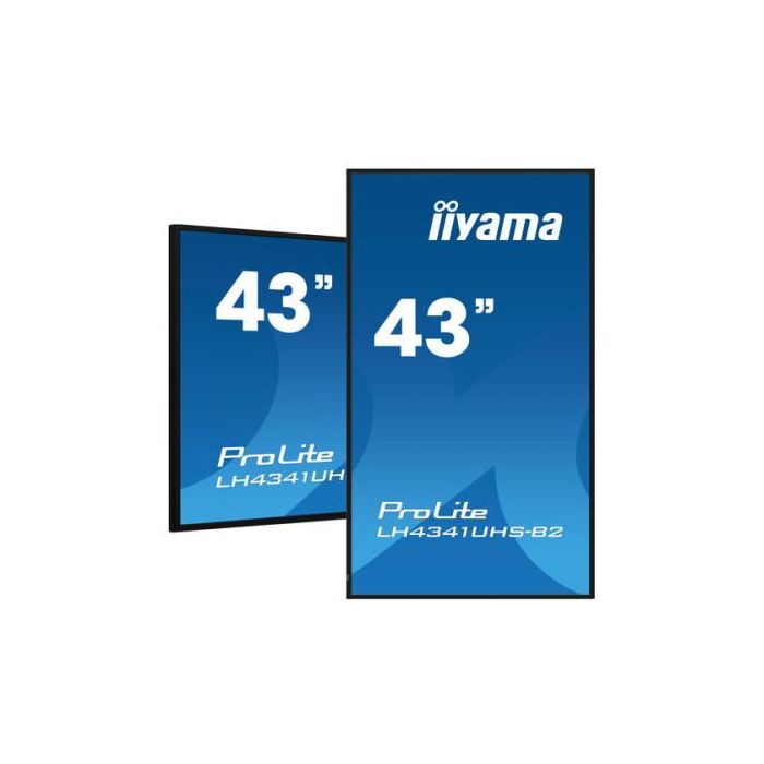 iiyama LH4341UHS-B2 pantalla de señalización 108 cm (42.5") LCD 500 cd / m² 4K Ultra HD Procesador incorporado Android 8.0 18/7