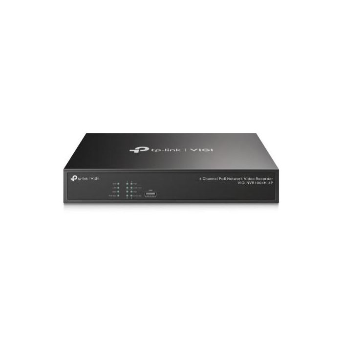 TP-Link VIGI NVR1004H-4P-2TB Grabadore de vídeo en red (NVR) Negro