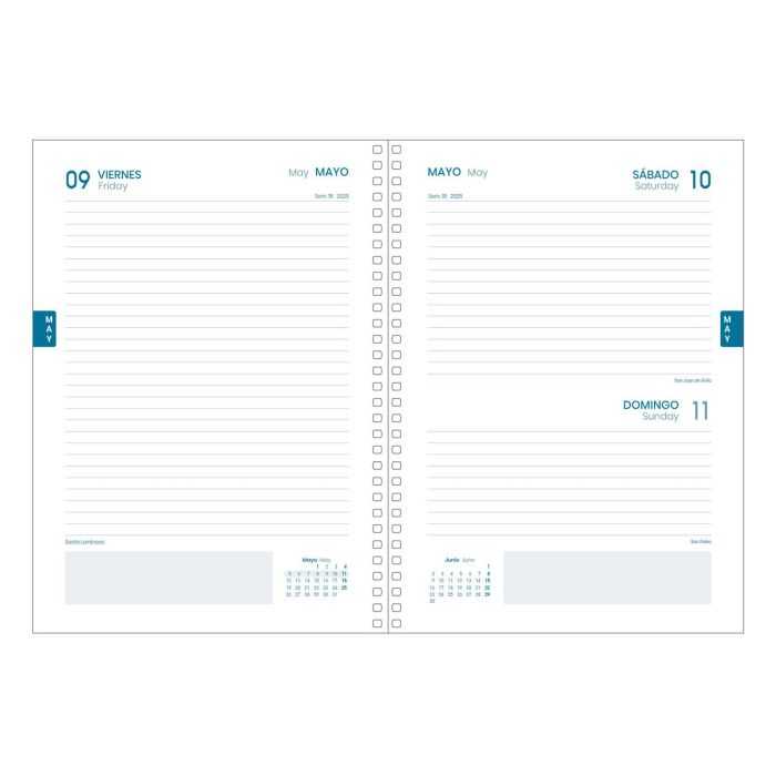 Agenda Escolar 2024-2025 Tamaño A5 Tapa Carton Forrado Día Página Tangram Basic Verde Dohe 51742 1