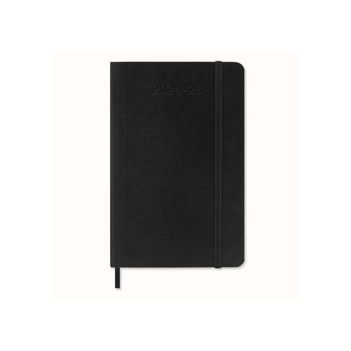 Agenda 18 Meses 2024-2025 Semanal P (9 X 14 Cm) Negra Tapa Blanda Moleskine DSB18WN2Y25