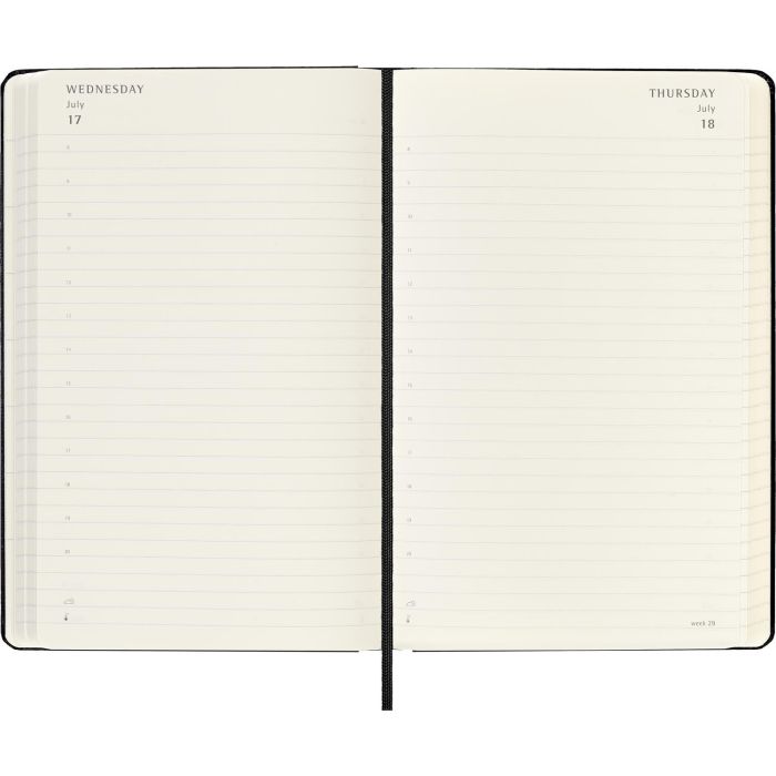 Agenda 18 Meses 2024-2025 Diaria L (13 X 21 Cm) Negra Tapa Dura Moleskine DHB18DC3Y25 2