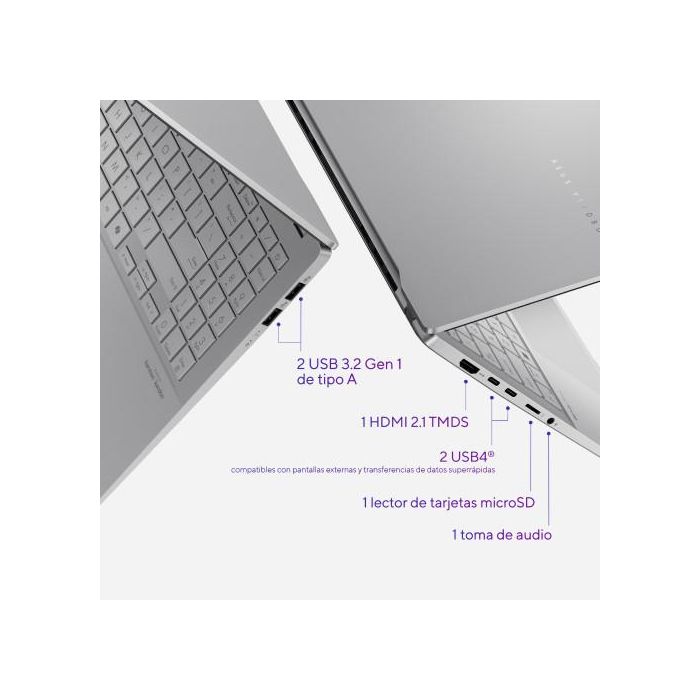 ASUS Vivobook S 15 OLED S5507QA-MA006W Copilot+ PC - Ordenador Portátil 15.6" Wide Quad HD+ 120Hz (Qualcomm Snapdragon X1E78100, 16GB RAM, 1TB SSD, Adreno GPU, Windows 11 Home) Plata Fría - Teclado QWERTY español 3