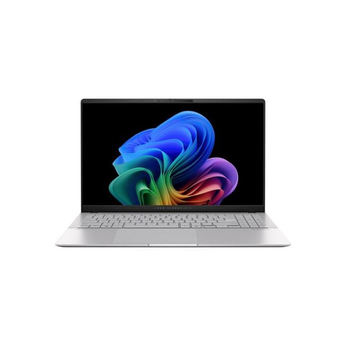 ASUS Vivobook S 15 OLED S5507QA-MA006W Copilot+ PC - Ordenador Portátil 15.6" Wide Quad HD+ 120Hz (Qualcomm Snapdragon X1E78100, 16GB RAM, 1TB SSD, Adreno GPU, Windows 11 Home) Plata Fría - Teclado QWERTY español