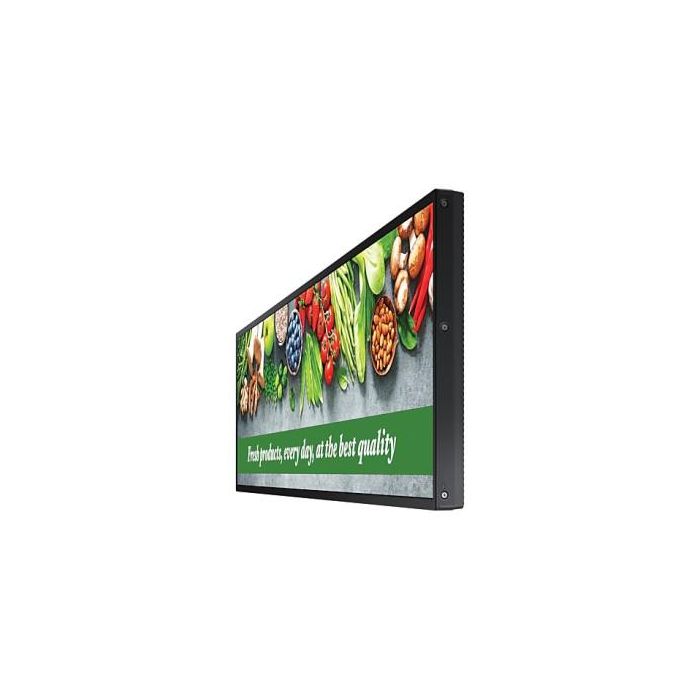 Samsung LH37SHCEBGBXEN pantalla de señalización Diseño panorámico 94 cm (37") LCD Wifi 700 cd / m² Negro Tizen 7.0 24/7 4